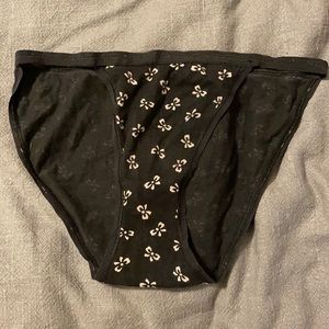 Vintage Victorias Secret String Bikini Logo Cotton